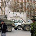 Heavy security is ever present among the government buildings and squares