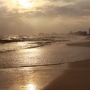 Dazzling sunset along Gulf Shores