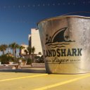 Waiting to start drinking - outside The Hangout Restaurant, Gulf Shores