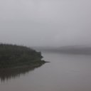 A miserable summer day along the massive Yukon River