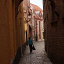 Inviting walkway in Bruges