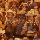 Dolls display in Bruges shop