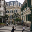 Kids-playing-near-Portuguese-colonial-buildings