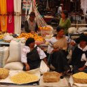 Otavaleno women selling grain and corn