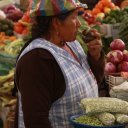 Woman selling fruit at market