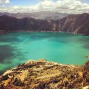 Quilotoa lagoon from on top