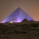 The nightshow at the pyramids in Giza