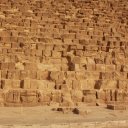 Base of the great Pyramid in Cairo