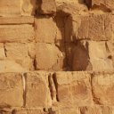 Closeup of the stonework at the great Pyramids in Giza