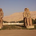Two statues near Luxor on the way to the Valley of the Kings