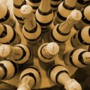 Bubbly bottles at Domain Chandon, Napa Valley
