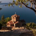 St John Church overlooking Lake Ohrid, Macedonia