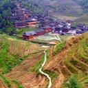 Village in Longsheng rice terraces, Guilin