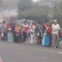 New Delhi, Line to get into Mosque