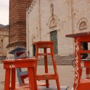 Square in Pietrasanta, Italian Riviera