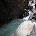 Dangerous-fast-rushing-water-of-Wadi-Mujib