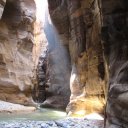 Sunlight-streaming-down-the-canyon-wall-of-Wadi-Mujib
