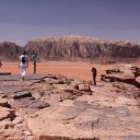 Good-lookout-from-rocks-above-the-desert-floor-Wadi-Rum