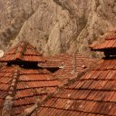 The roof of Matka Canyon restaurant