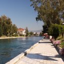 The River Drim - leaving Ohrid through the town of Struga