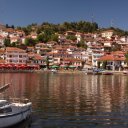 Beautiful shoreline of Lake Ohrid