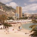 The public beach in Monaco