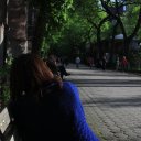 Woman-relaxing-bench-in-Central-Park