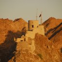 A mountain top fortress guards one of the passes into the strategically important port city of Muscat