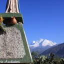 Religious monument with Huascaran in the background
