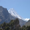 Jagged peak in the distance, Cordillera Blanca