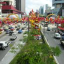 Streets-are-decorated-for-the-Chinese-new-year-marking-the-year-of-the-chicken