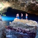 Enjoying the grotto Saipan