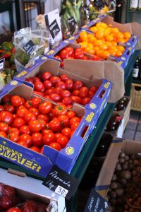 Freshly harvested tomatoes