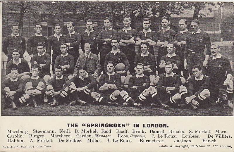 The Springbok rugby team in 1906 - photo: public domain.