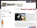 Daves Backpackers List