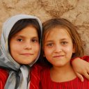 These two young country girls look like they are already friends for life