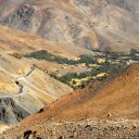 The recently repaved Salang Highway snakes its way into the Hindukush Mountains