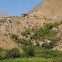 Farming villages in the mountainous regions of Northern Afghanistan make use of deep river valleys