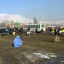 Burka clad women can still be found, like this poor soul, who is begging on the street in Kabul