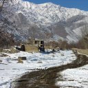 The bombed out ruins of houses still line this breathtaking valley high in the mountains