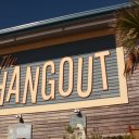 Entrance to the hip and fun, The Hangout Restaurant Gulf Shores