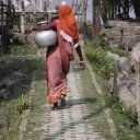 Women carrying water, Daingmari - Sundarbans