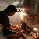 Carving conch shells into artwork, Dhaka