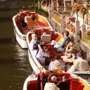 Picturesque canal in Bruges