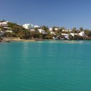 Plying the aquamarine waters in Bermuda