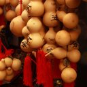 Gourds hanging from store in the Yuyuan Market