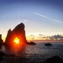 Sunset through Bristi Sea Arch