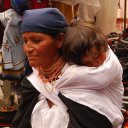 Woman and child at the Otavalo Market