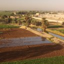 Luxor countryside at the edge of the great Sahara desert