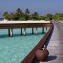 Beautiful dock & Island, Maldives